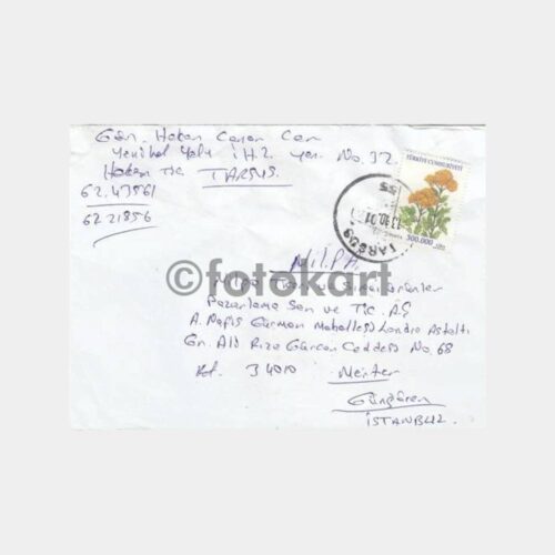 2001 Mersin Tarsus Posta Damgalı Zarf