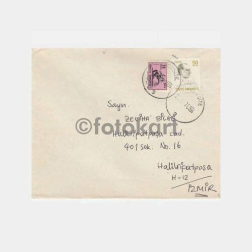 1970 İstanbul Üniversite Posta Damgalı Zarf