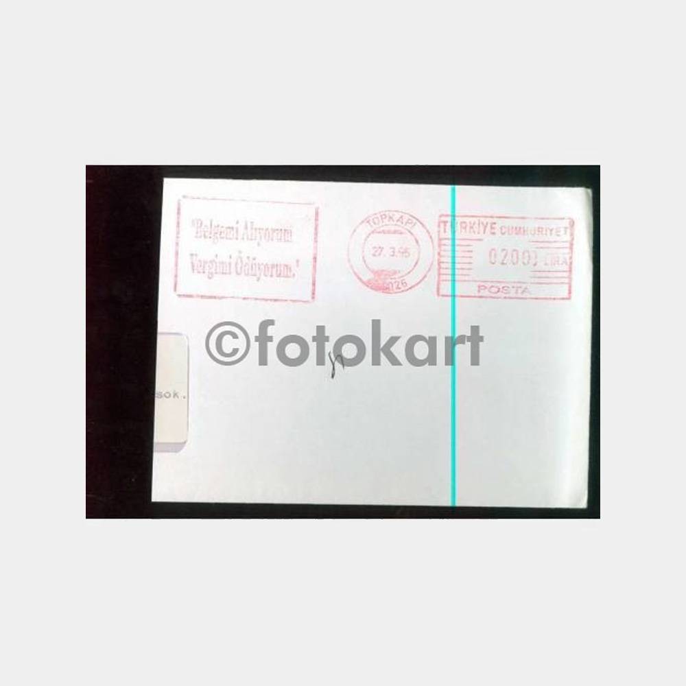 1995 Vergimi Ödüyorum Flam Damgalı Zarf