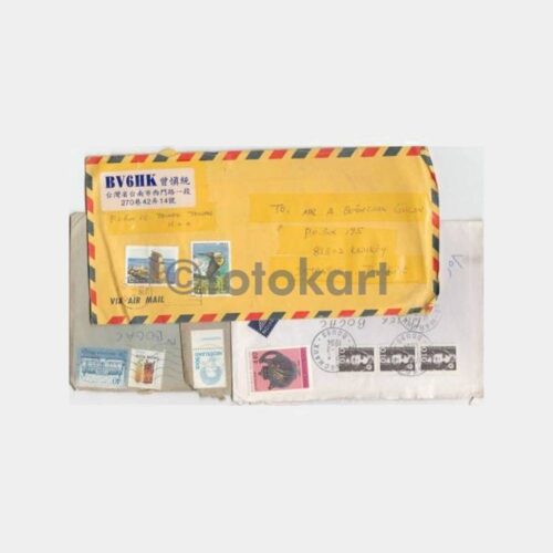 4 Adet Yabancı Pullu Damgalı Zarflar