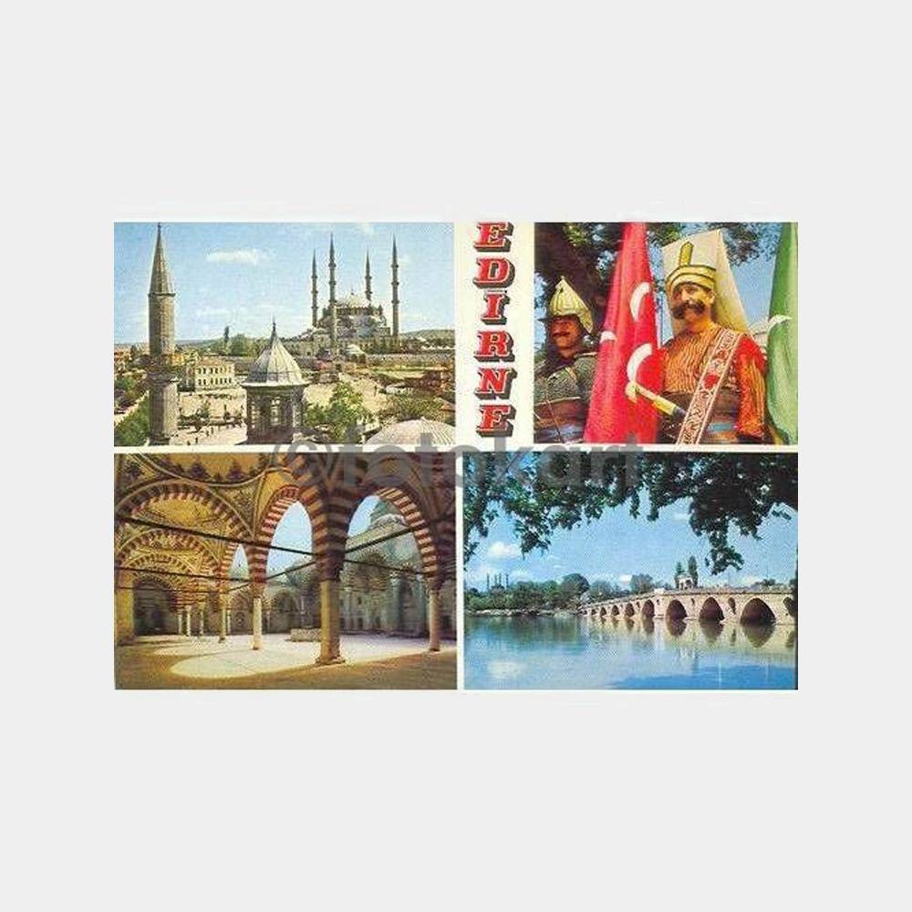 1988 Edirne Postadan Geçmiş Kartpostal