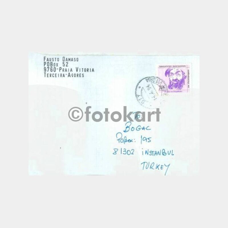 1993 Portekiz Azor Adaları Konulu Pullu Zarf