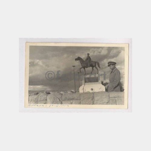 1952 Ankara Ata Heykeli ve Subay Fotoğraf