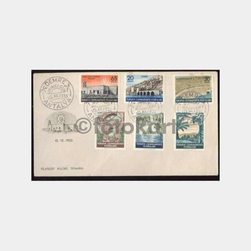 1955 Antalya Demre Turistik FDC
