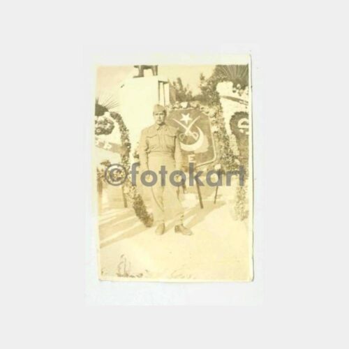 1940 Ankara Heykel Önü Asker Fotoğraf