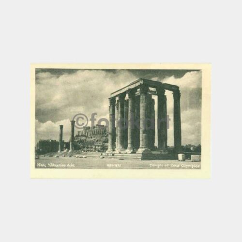1930 Atina Olimpos Görünüş Yunan Baskı Kartpostal