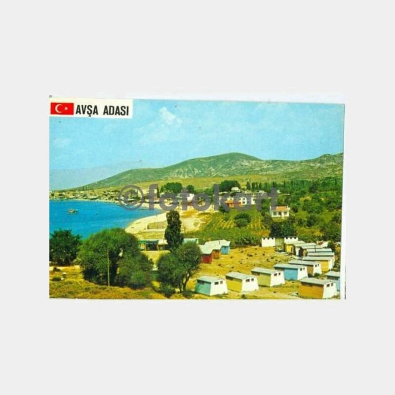 1980 Avşa Adası Genel Görünüş Kartpostal