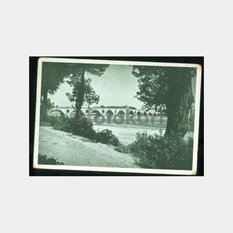 1930 Edirne Meriç Köprüsü Kartpostal