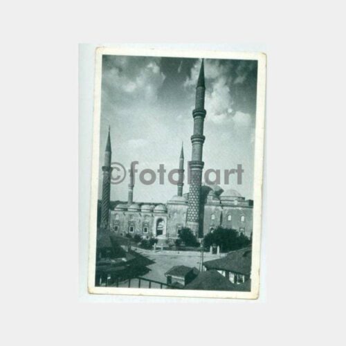 1930 Edirne Üç Şerefeli Cami Görünüş Kartpostal