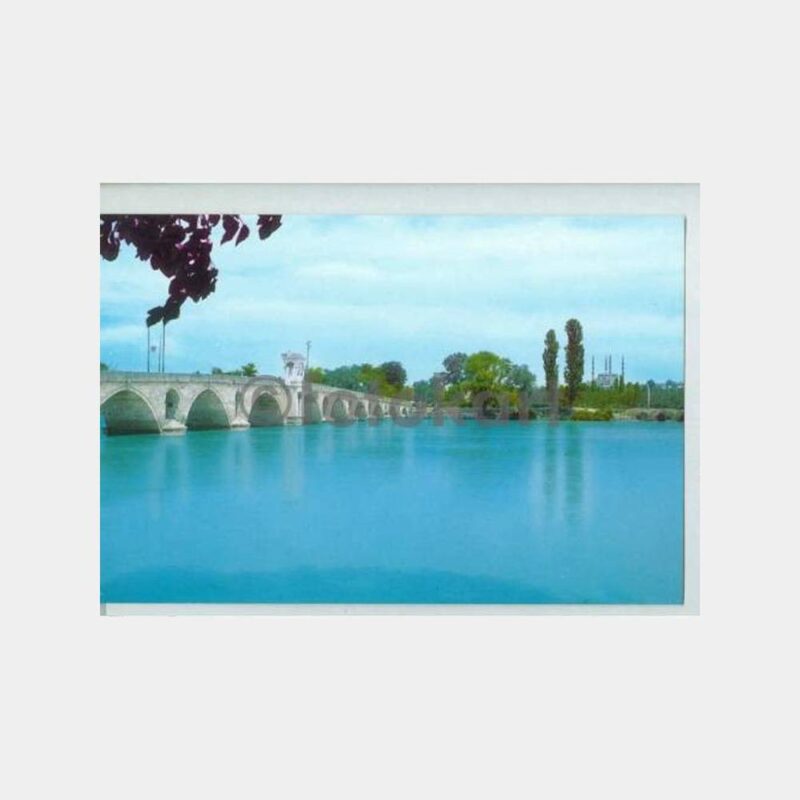 1970 Edirne Meriç Köprüsü Görünüş Kartpostal