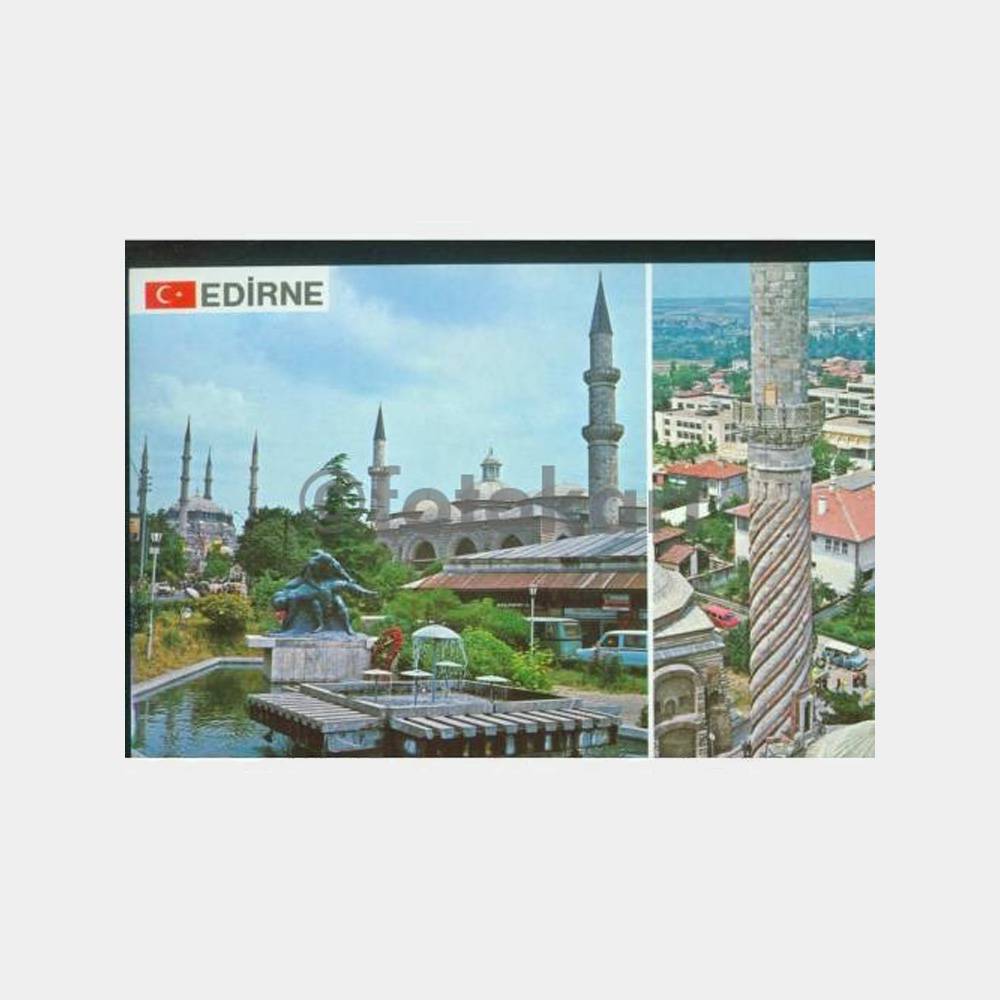 1990 Edirne Değişik Görünüş Kartpostal