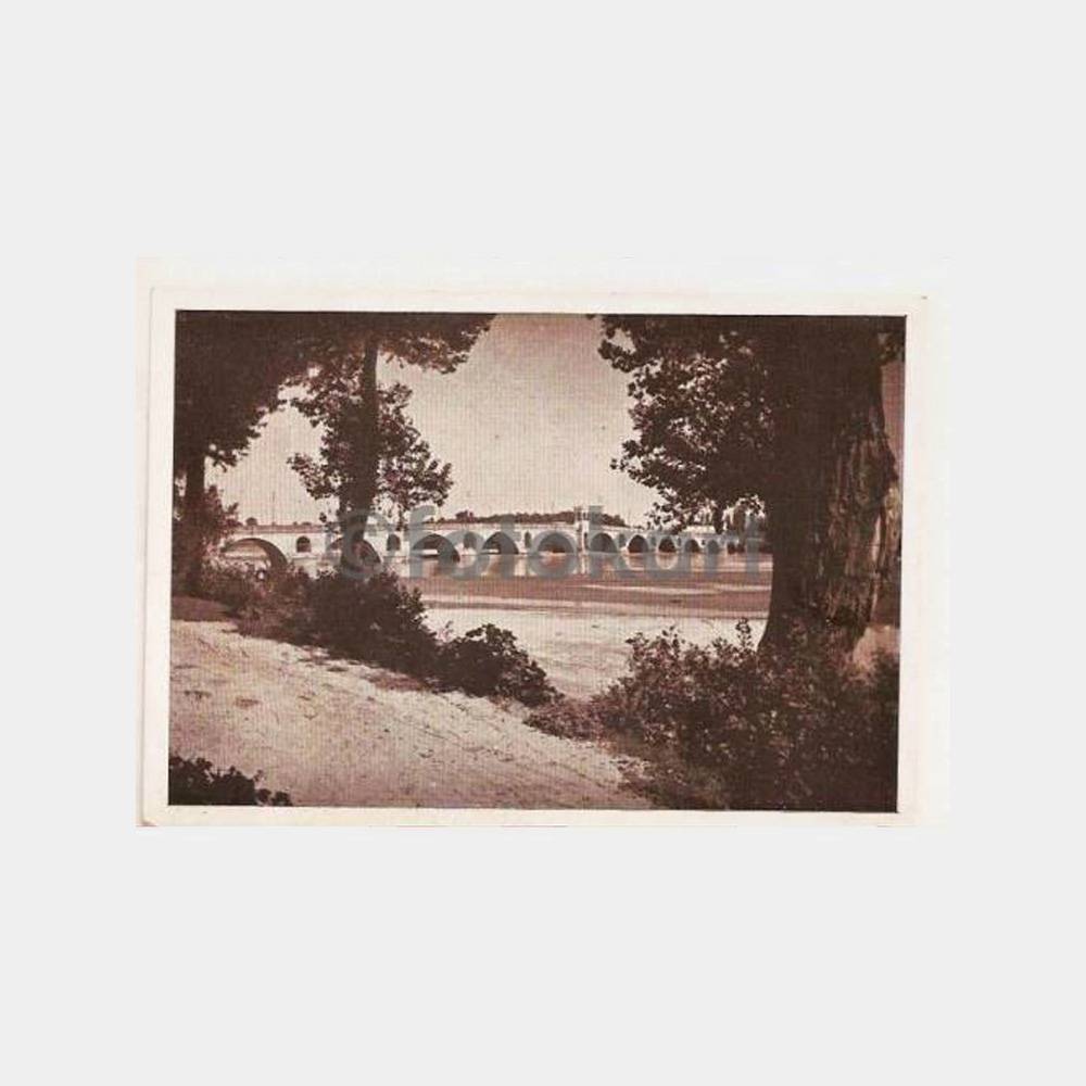 1951 Edirne Meriç Köprüsü Kartpostal