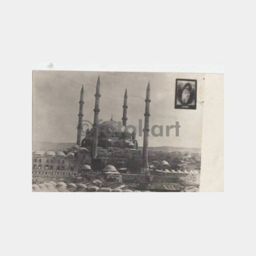 1928 Edirne Selimiye ve Mimar Sinan Görünüş Kartpostal