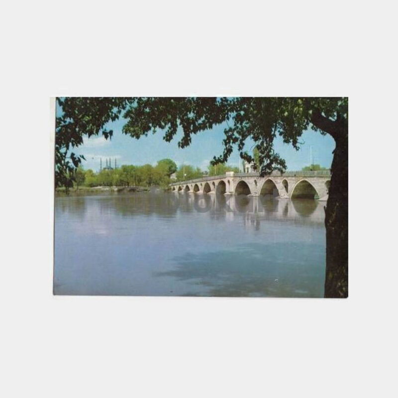 1970 Edirne Meriç Köprüsü Görünüş Kartpostal
