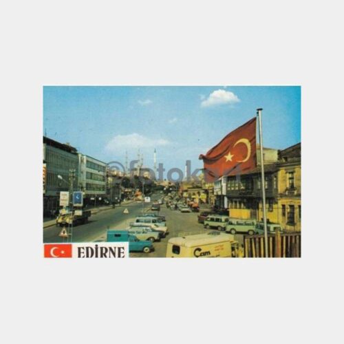 1980 Edirne Şehir Görünüş Kartpostal