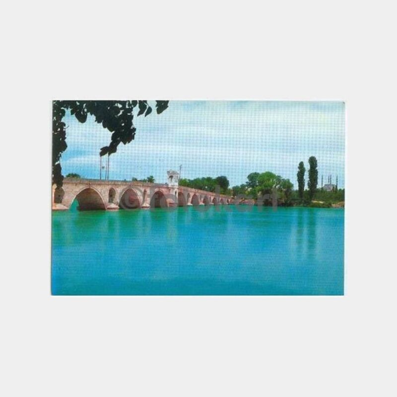 Edirne Meriç Köprüsü Görünüş Kartpostal
