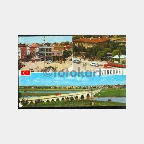 1970 Edirne Uzunköprü Görünüş Kartpostal