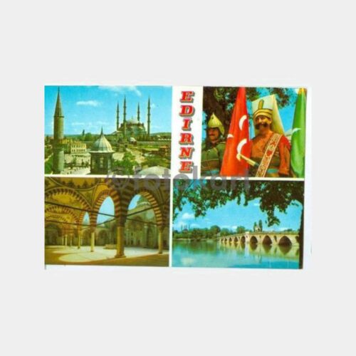 1971 Edirne Muhtelif Görünüş Kartpostal