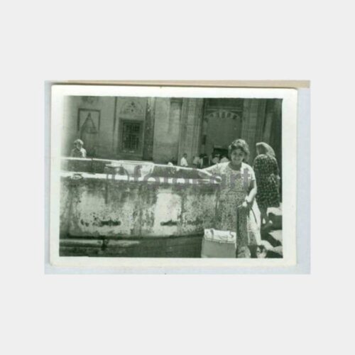 1962 Edirne Cami Avlusu Konulu Fotoğraf