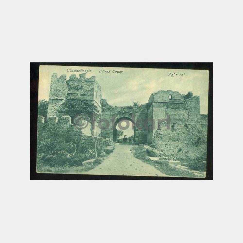 1900 İstanbul Edirnekapı Kale Kapı Görünüş Editör MJC Kartpostal