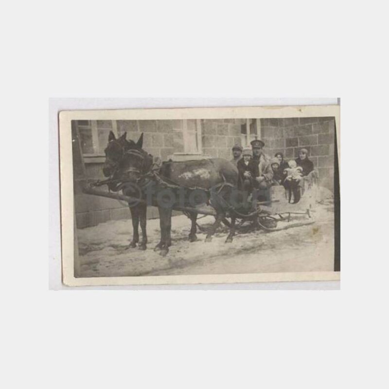 Erzurum Kış Atlı Kızak Aile Görünüş Fotoğraf