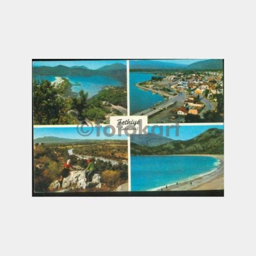 1976 Fethiye 4 Görünüş Alanya Damgalı Kartpostal
