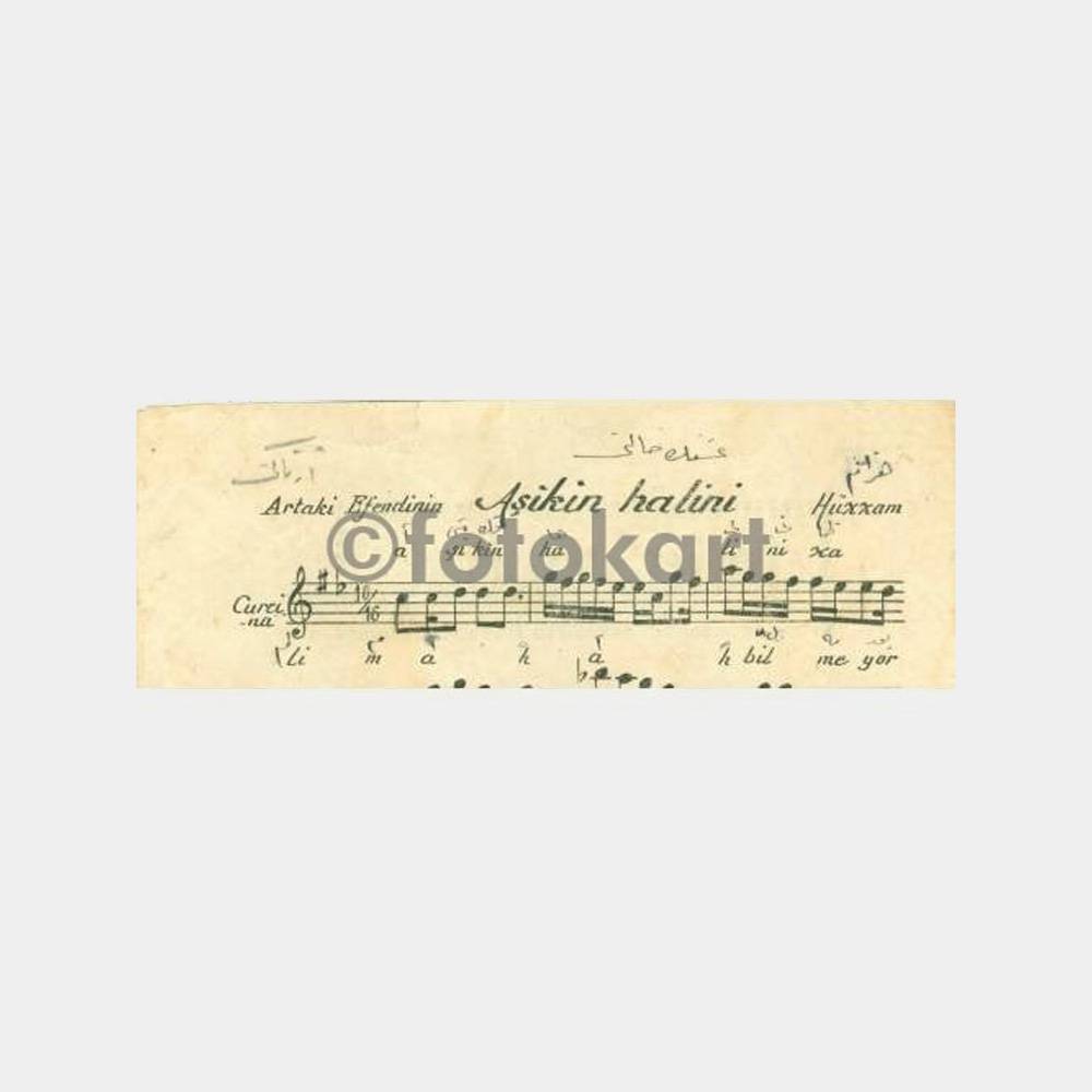 1928 Artaki Efendi - Aşıkın Halini Müzik Notası - Görsel 2