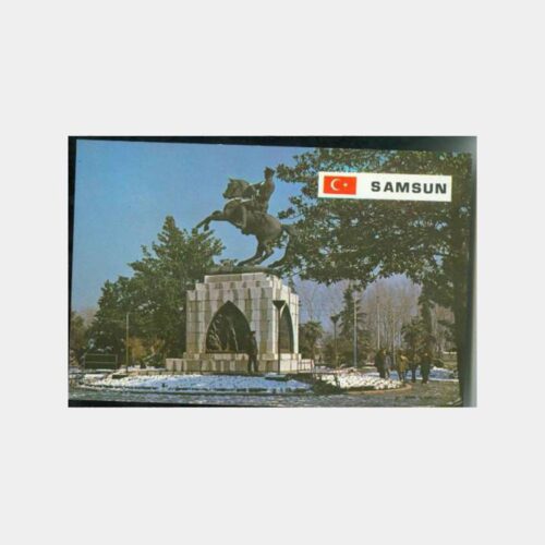 1968 Samsun Atatürk Heykeli Görünüş Kartpostal