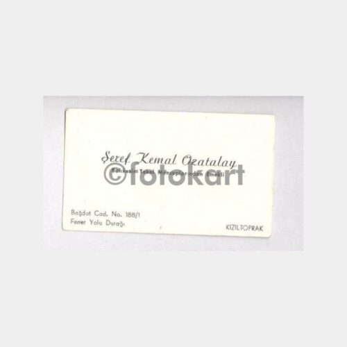 Balıkesir Tekel Mensubu Şeref Özatalay Kartvizit