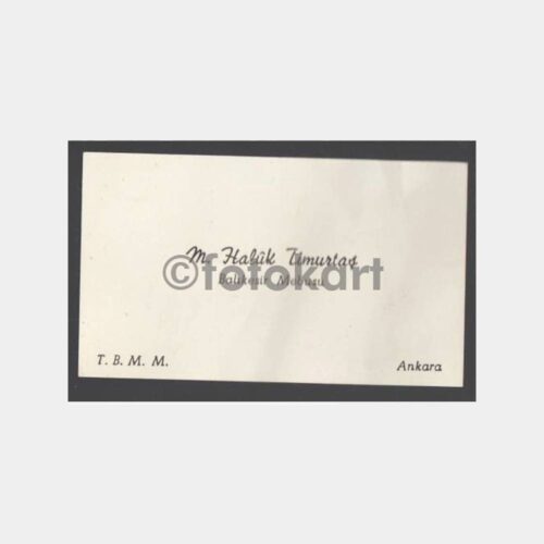 1954 TBMM Balıkesir Meclis Üye Kartviziti