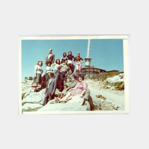 1975 Uludağ TV Kulesi Tepesinde Aile Fotoğraf