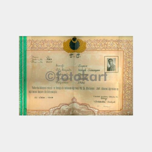 1948 Yedek Subay Okulu Diploması