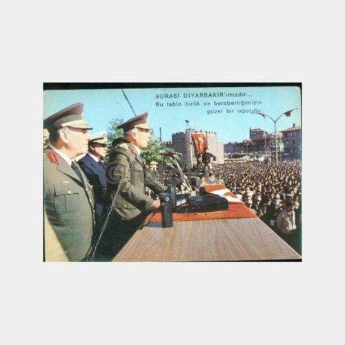 1980 Kenan Evren Diyarbakır Konuşması Kartpostal