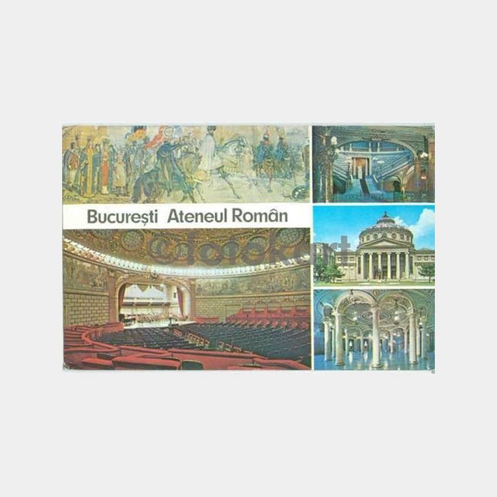 1975 Romanya Yelkenli Pullu Bükreş Tiyatro Kartpostal - Görsel 2