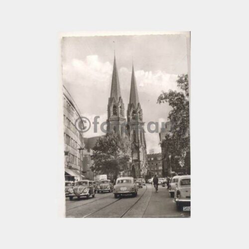 Almanya Düsseldorf Volkswagen Oto Kartpostal