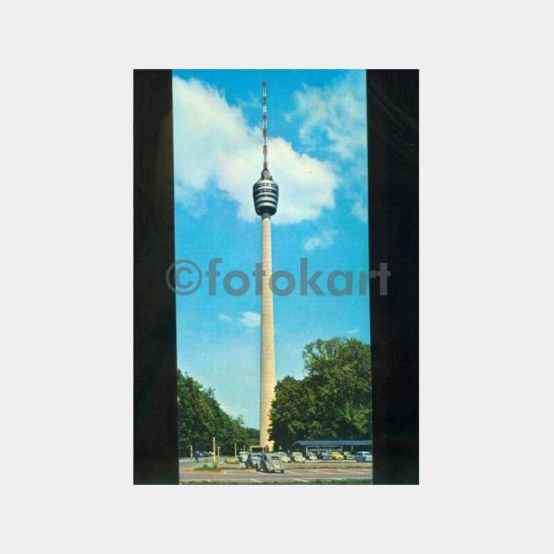 Almanya Stuttgart TV Kulesi Volkswagen Kartpostal