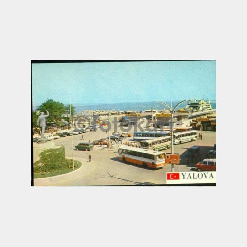 Yalova İskele Otobüs Araba Vapuru Kartpostal