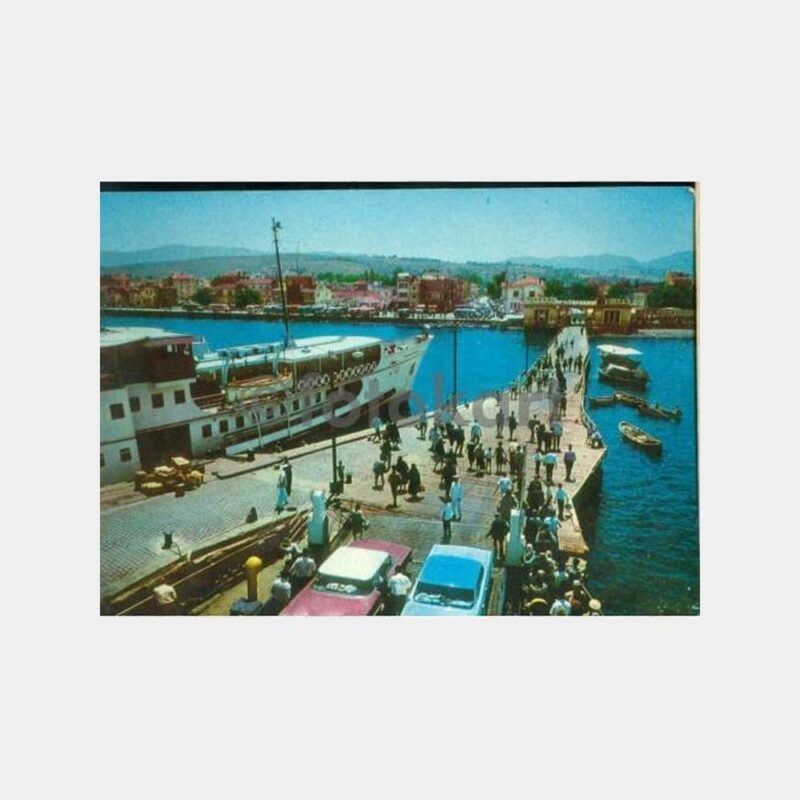 1990 Yalova İskelesi Görünüş Kartpostal