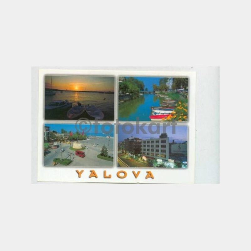 1990 Yalova Muhtelif Görünüş Kartpostal