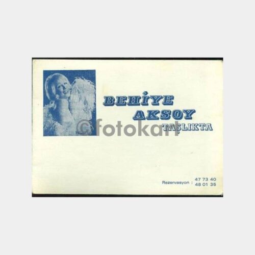 1970 Behiye Aksoy Taşlık Gazinosu Fotoğraf