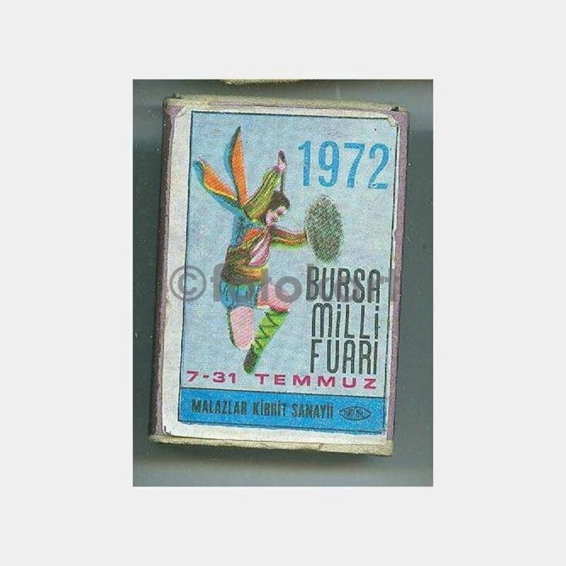 1972 Bursa Milli Fuarı Konulu Kibrit Kutusu