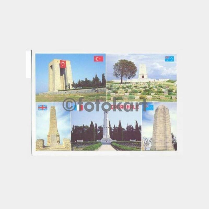 Çanakkale Mezarlıkları Konulu Kartpostal