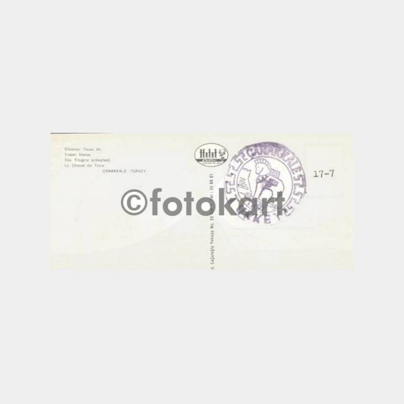 Çanakkale Truva Atı Damgalı Kartpostal - Görsel 2