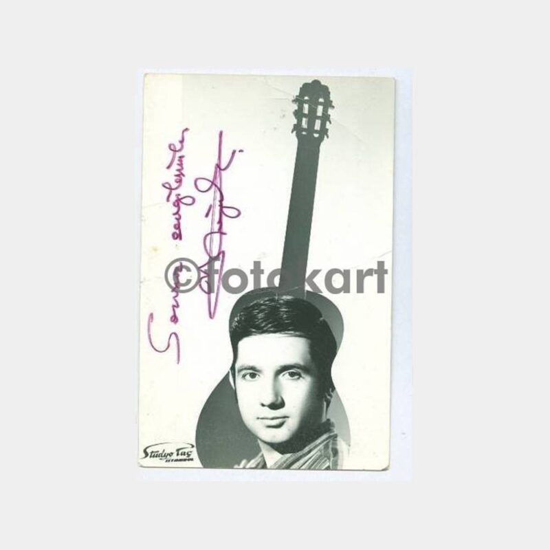 1970 Ünlü Gitarist Yurdaer Doğulu İmzalı Kartpostal