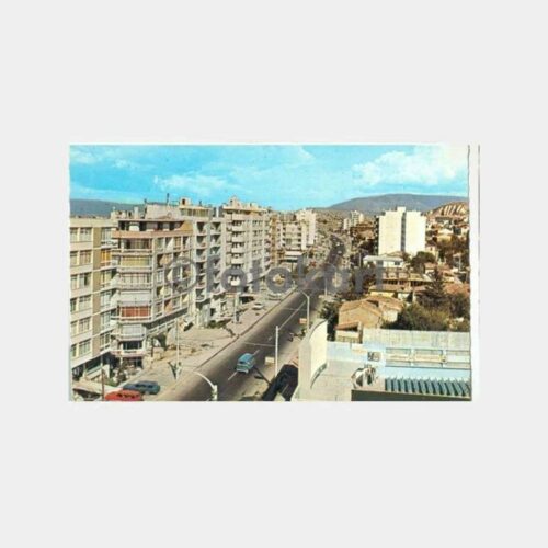 1965 İzmir Hatay Caddesi Görünüş Kartpostal