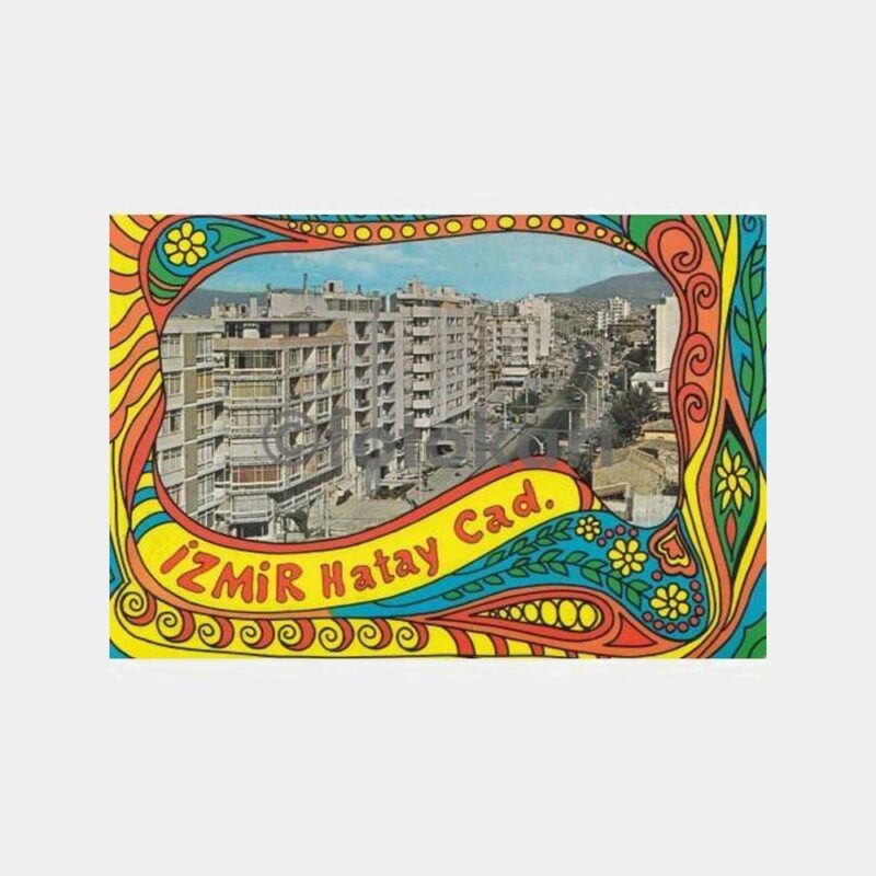 1975 İzmir Hatay Caddesi Konulu Kartpostal
