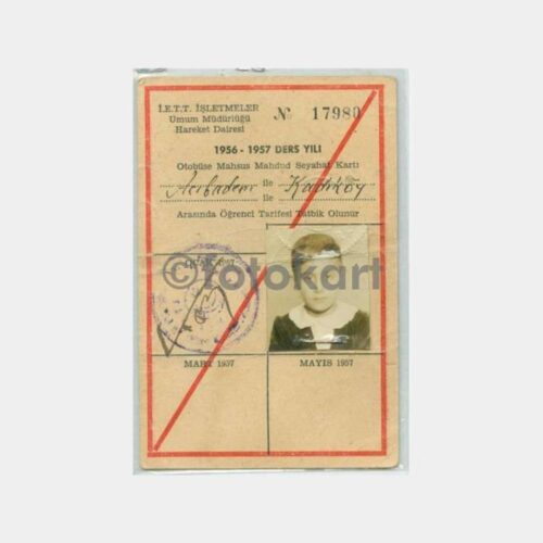 1956 Kadıköy Acıbadem Otobüs Pasosu