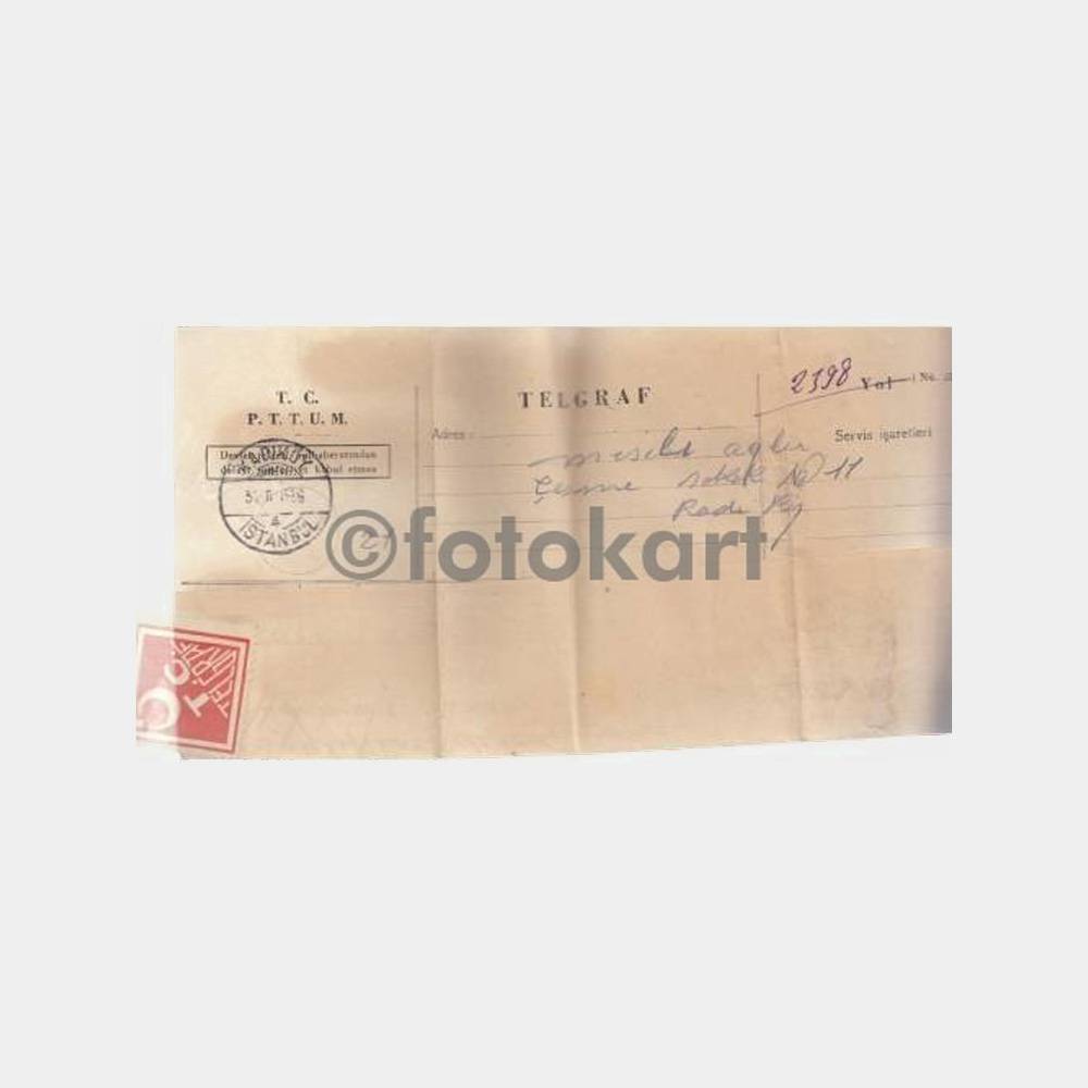 1939 Kadıköy Damgalı Çanakkale Çıkışlı Telgraf