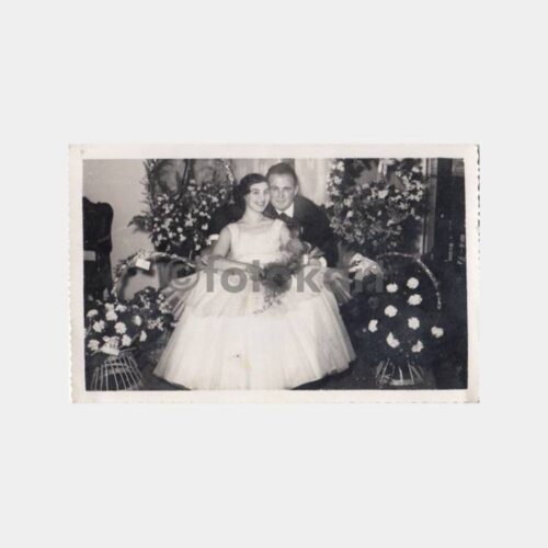 1956 Kadıköy Foto Hikmet Gelin Damat Fotoğraf