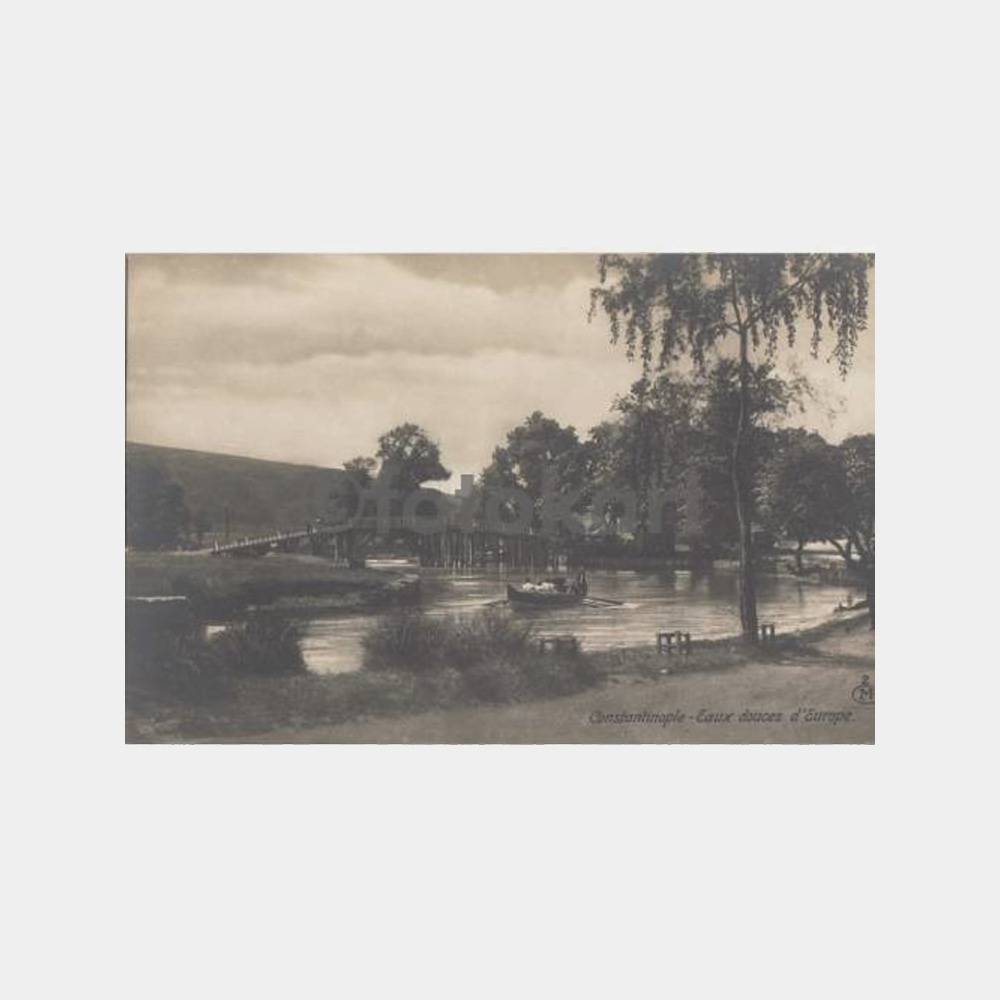 1920 Kağıthane Köprü Tatlı Sular Kartpostal